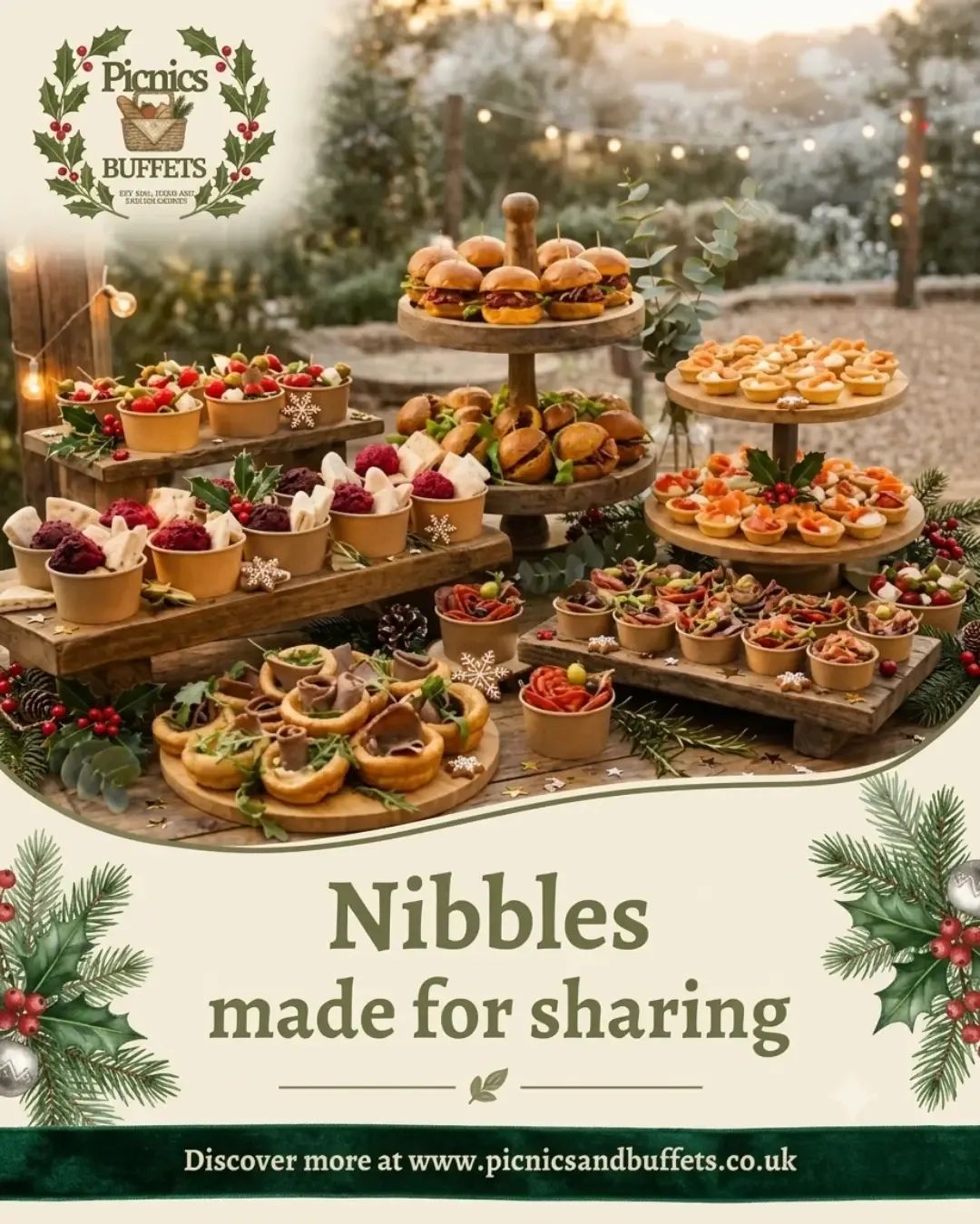 Nibbles for sharing stands xmas