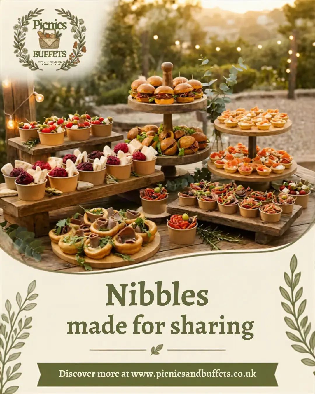 Nibbles for sharing stands